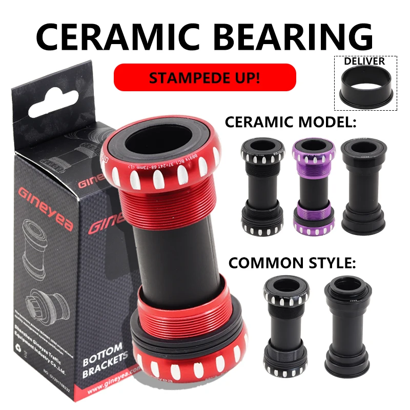 BB91 BB92 BSA30 Ceramic Bearing Bottom Bracket Sealed Bearing Thread/Press-in for Shimano SRAM 24-22mm MTB Road Bike Cranksets