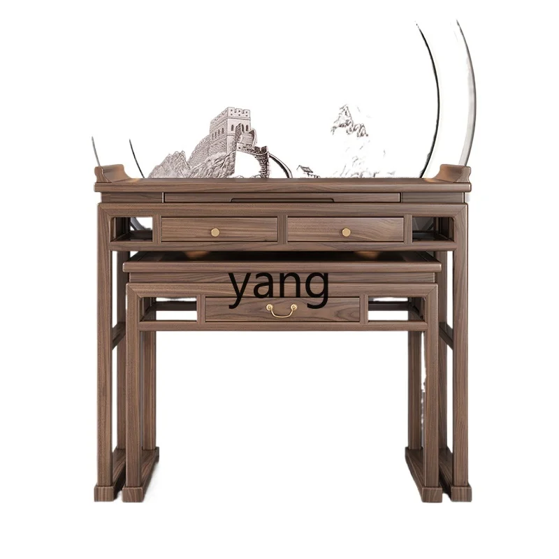 Lmm solid wood offering table incense table household Buddhist altar offering table God of Wealth ancestral altar