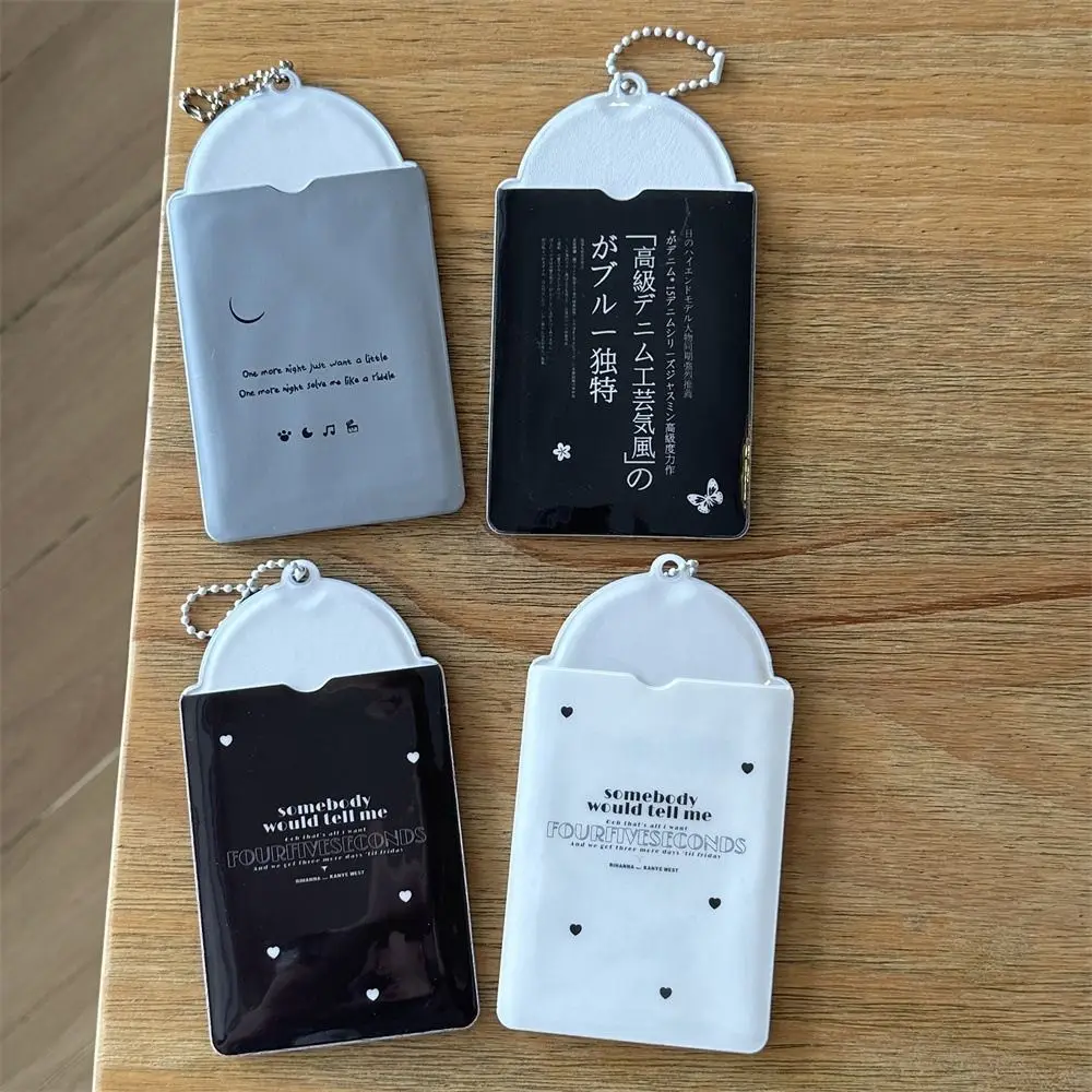 INS Style Multifunction Kpop Photocard Holder PVC Original Photocard Case with Keychain Cute 3 Inch Mini Photo Holder Girls