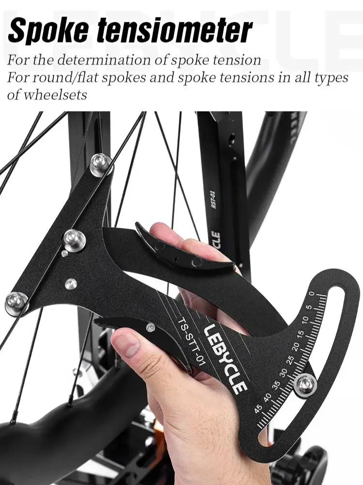 AliExpress LeBycle LEBYCLE MTB Road Bicycle Spoke Tension Meter Bike Rim Wheel Group Tension Measurement Deviation Correction Tool Bike