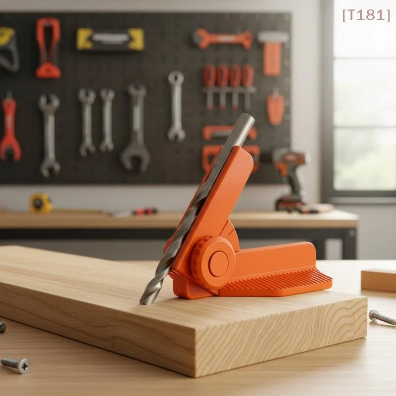 5-Angle Adjustable Drill Guide 0°30°45°60°90° Precision Positioning Drill Jig 3 Length Replaceable Portable Woodworking DIY Tool