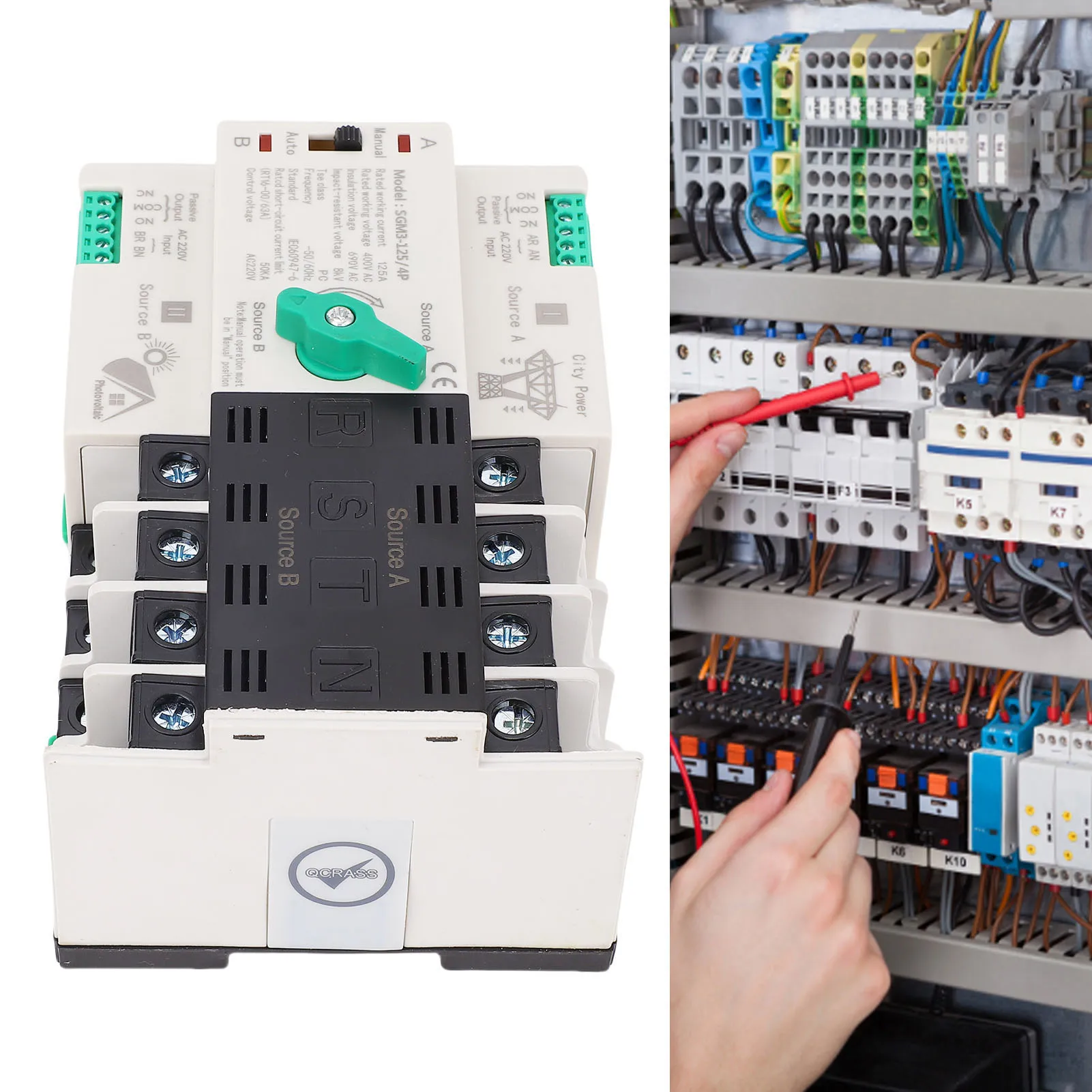 

Double Power Automatic Transfer 4P 400V 125A Quick Switching Automatic Transfer ATS Double Power Transfer