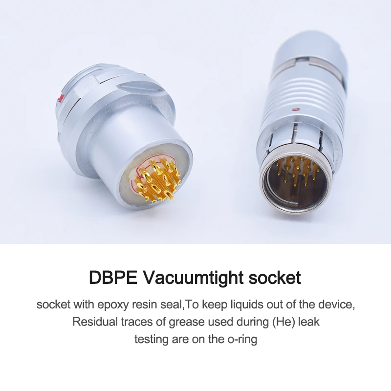 Compatible Fischer S Plug DBPU/DBPE Vacuumtight Socket 102/103/1031/104/105 Series 4/7/8/11/13/24/27Pin Self-latching Connectors