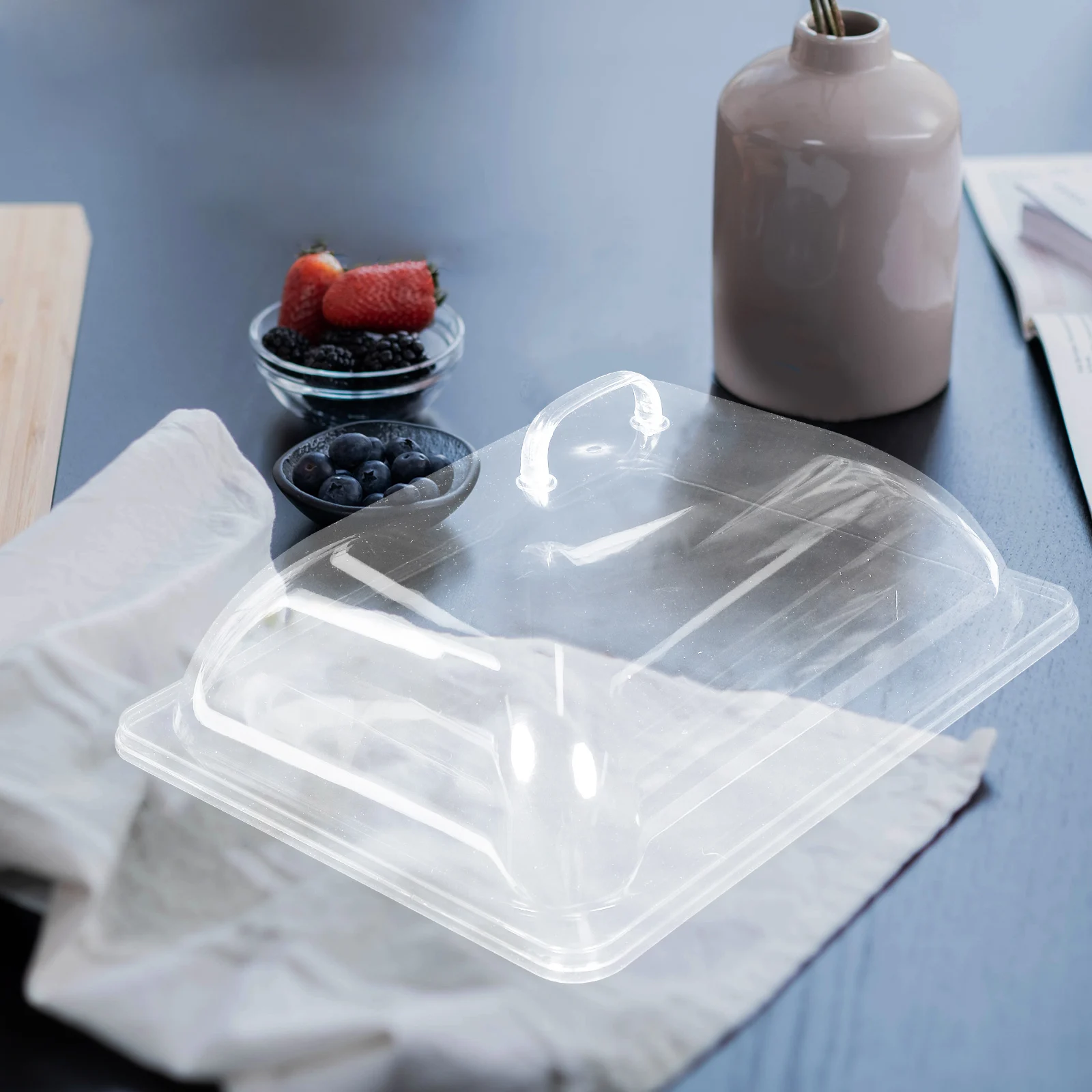 

Cake Cover Transparent Food Dome For Dessert Fruit Plate Dust-Proof Fresh Keeping Lid Reusable Plastic Protective Cover