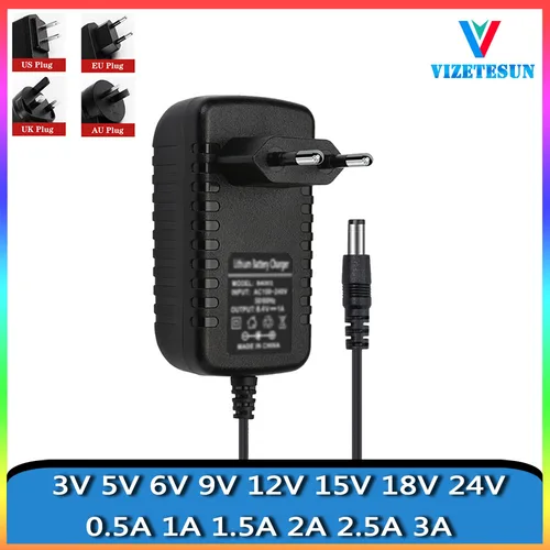 Enchufe australiano 3V 5V 6V 9V 12V 15V 18V 24V 0.5A 1A 1.5A 2A 2.5A 3A Adaptador de corriente estándar australiano