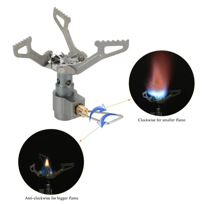 25g Mini Gas Stove Burner Portable All-in-One Outdoor Ultra Lightweight Camping Hiking Folding Stove Camping Cooker Brs-3000t