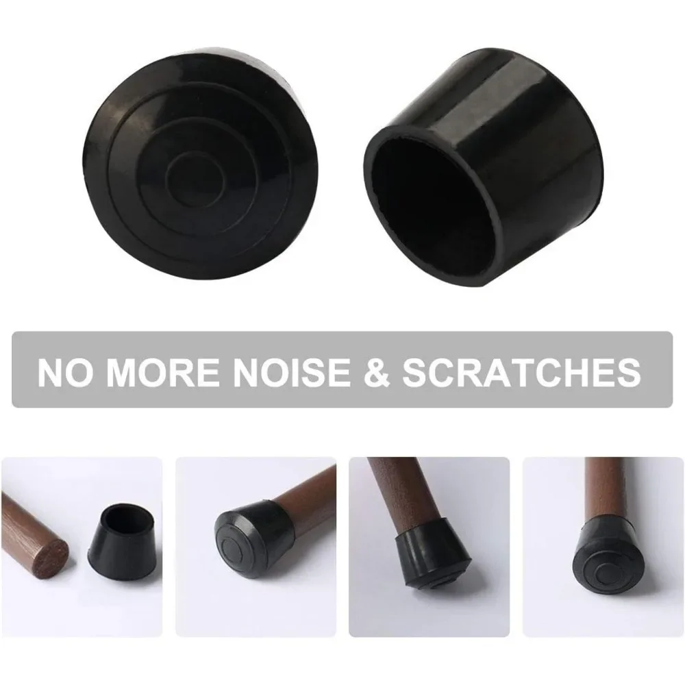 10/12/14/16/22/25mm for Furniture Set Round Rubber Chair Leg Cushion Furniture Leg Table End Plug PVC Silent Non-slip Floor Leg image 3