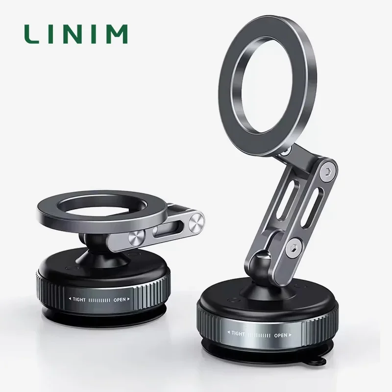 LINIM X53 Uchwyt na telefon z przyssawką próżniową obracany o 360 stopni, uniwersalny uchwyt magnetyczny z adsorpcją próżniową — zdjęcie produktu 3