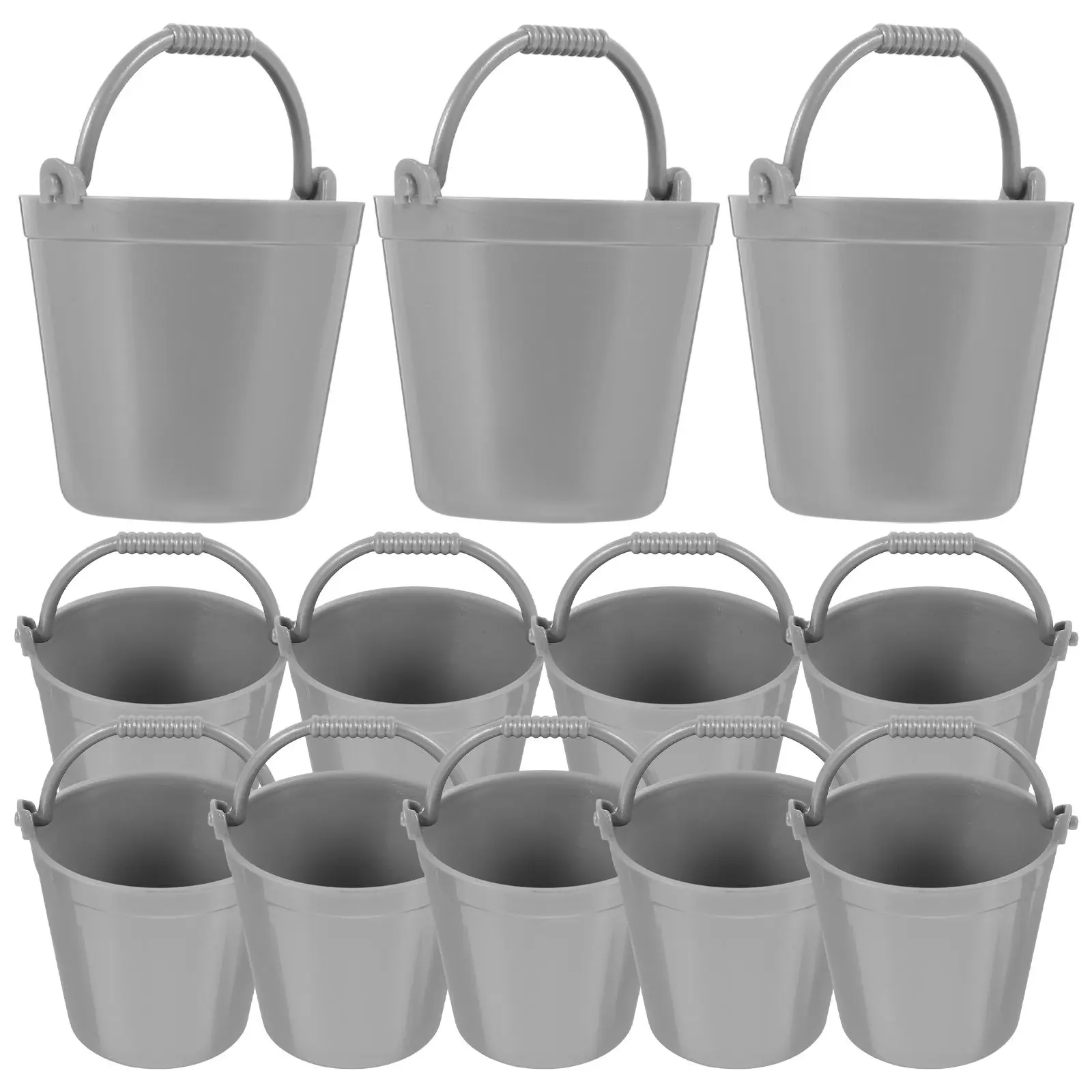 

12 Pcs Props House Bucket Miss Buckets Dollhouse Plastic Small Water Pitcher