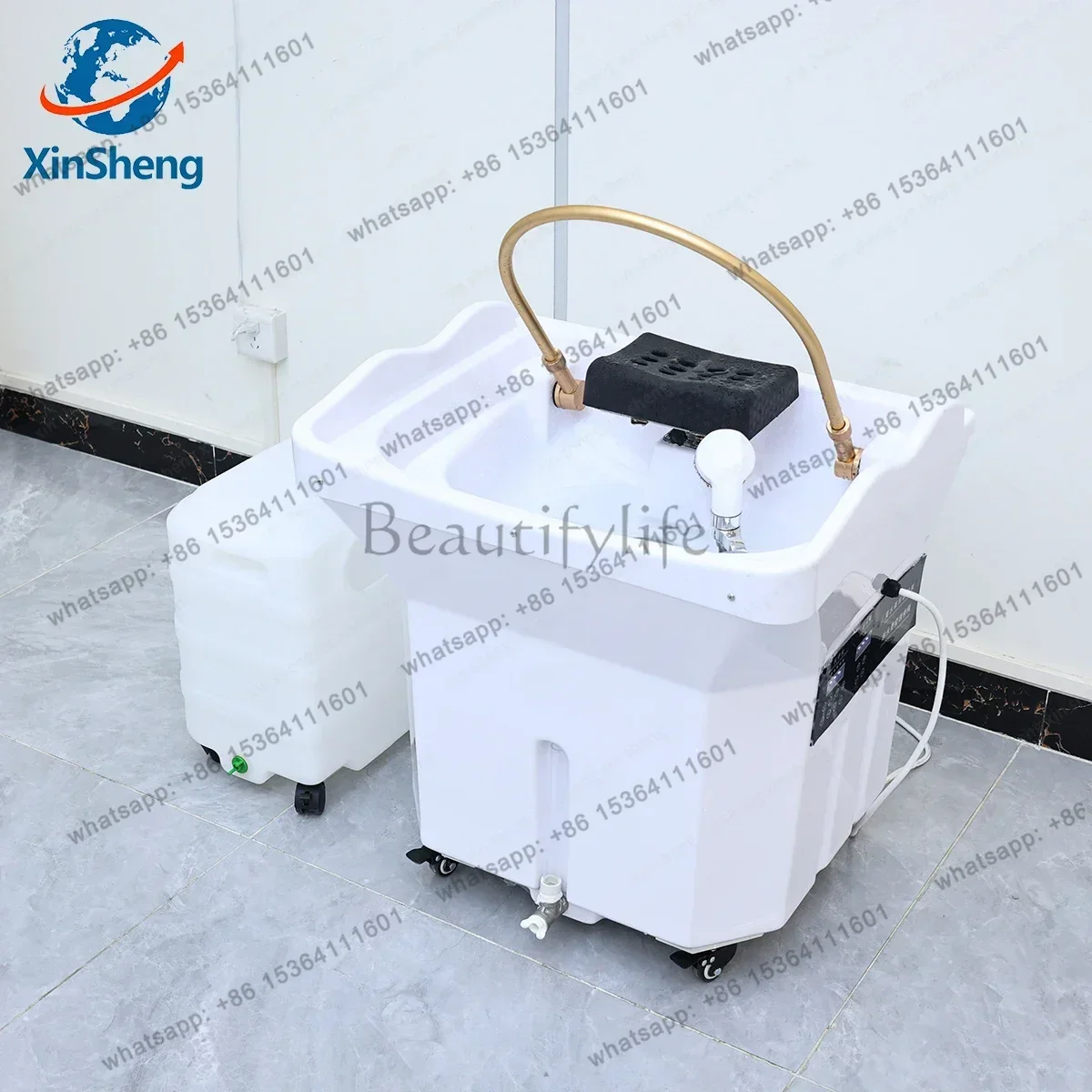 Convenient Non Connecting Water Pipe With Water Storage Tank Head SPA Water Circulation Shampoo Basin Hair Wash Salon