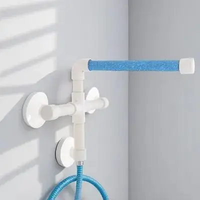 

Bird Shower Stand Durable Plastic Suction Cups Easy Install Bathroom Window Perch for Finches Canaries Lovebirds Parrot Stand