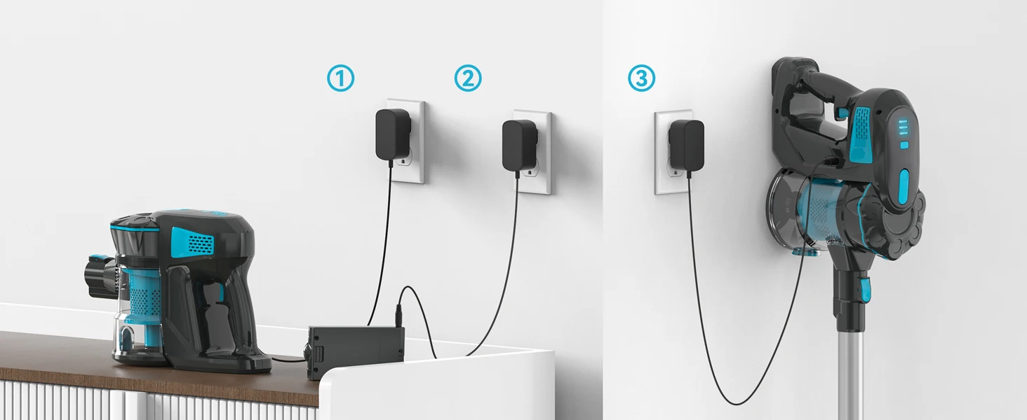 INSE V770 Kabelloser Staubsauger, 30Kpa 6-in-1 Leichter Stabstaubsauger für Teppiche, Hartböden, Tierhaare – Detail 8
