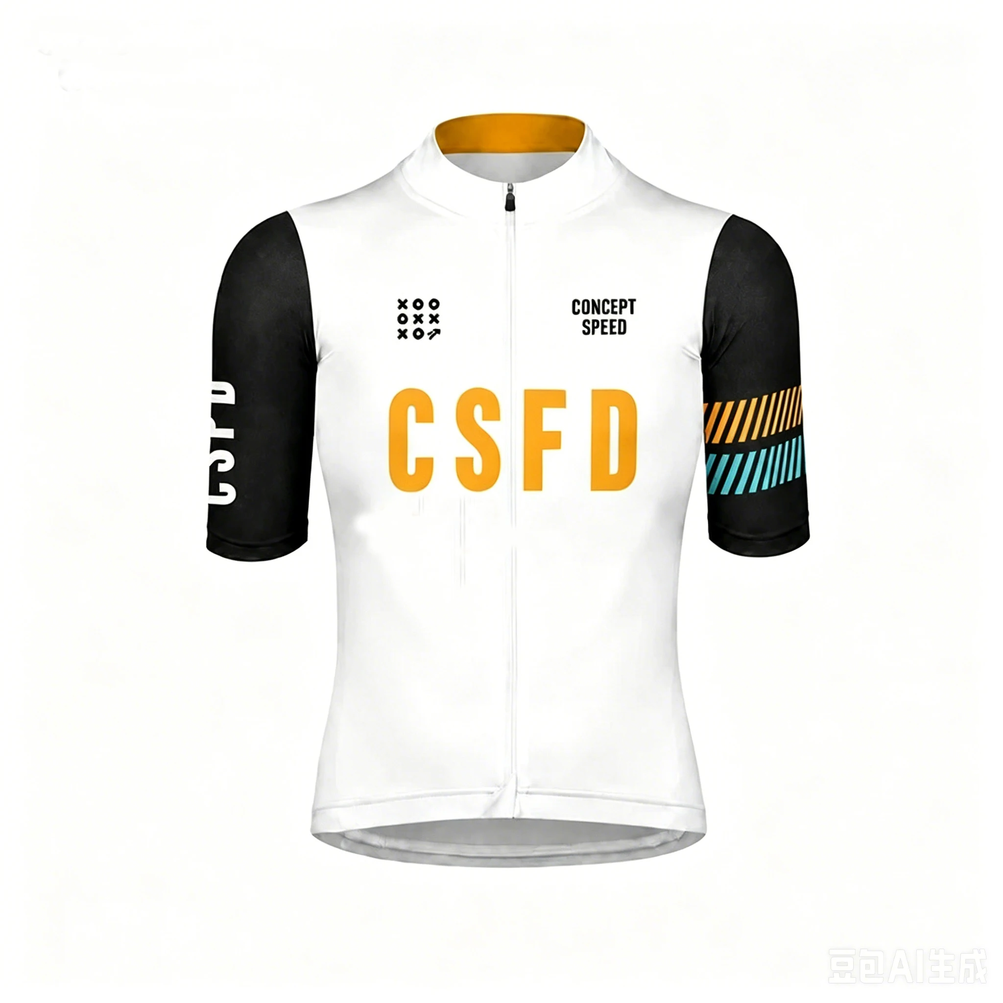 Maillot de Ciclismo CSFD Blanco Total Cycling Team, Nuevo Chaleco de Ciclismo para Hombre y Mujer, CAJA RURAL, Secado Rápido, Ropa Ciclismo, Camiseta de Ciclismo