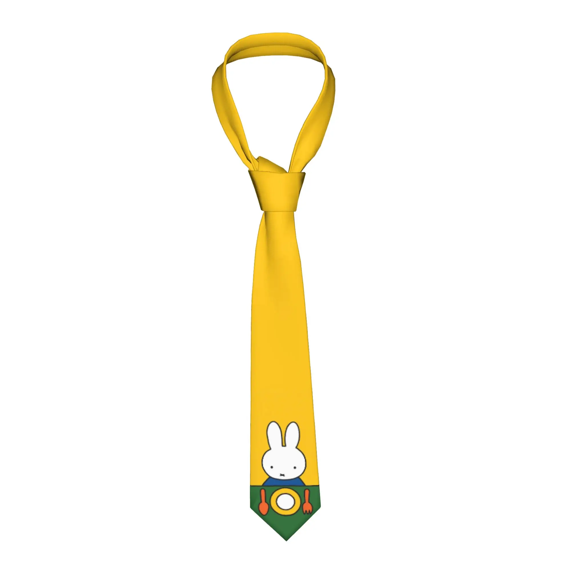 Miffyy Cute Bunny  Necktie Unisex Slim 8 cm Wide  Neck Tie for Men Suits Accessories Gravatas Wedding Accessories  Party