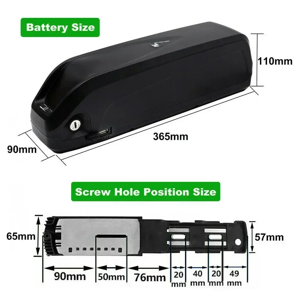 18650 48V Batterij，52V Ebike Batterij Hailong Onderbuis 18650 Mobiele BBS02 BBS03 Bbshd 20A 30A Bms 350W 500W 750W 1000W 1500W