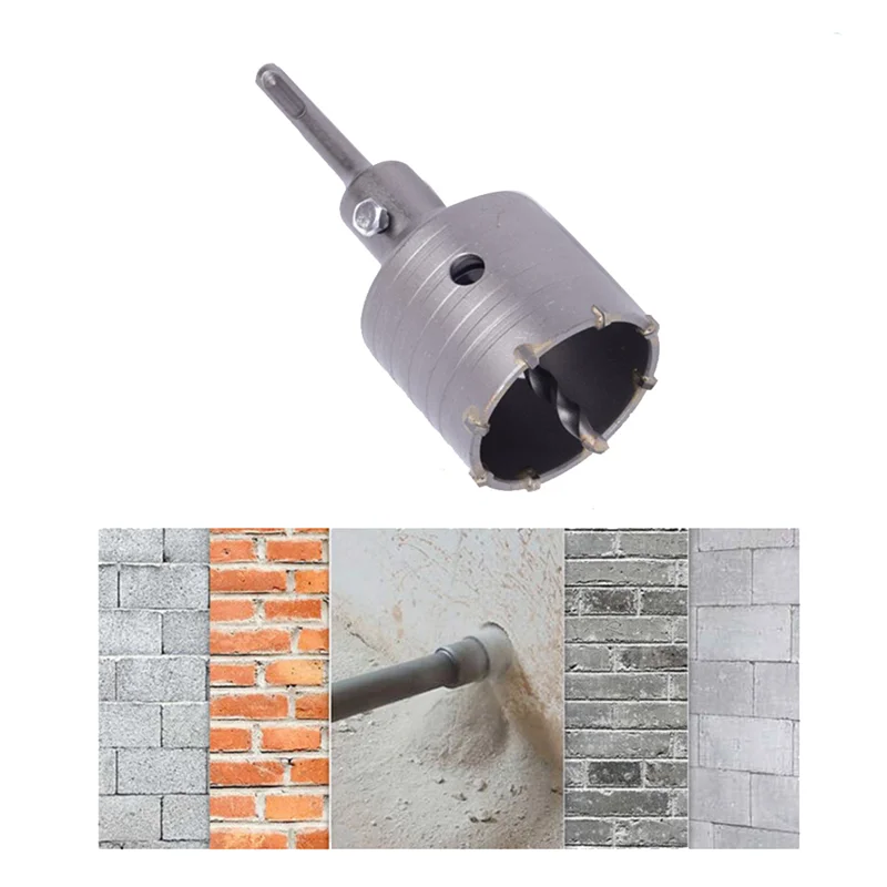 1Set SDS PLUS منشار ثقب الخرسانة الكهربائية المجوفة الأساسية مثقاب الخشب 100 مللي متر 110 مللي متر الاسمنت حجر جدار مكيف الهواء سبيكة شفرة
