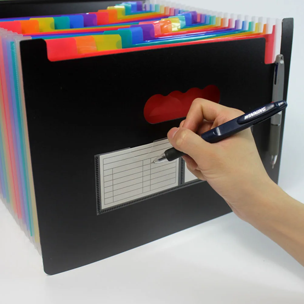 

Rainbow File Organizer Accordion Folder 3000 Sheets Storage Plastic Desktop Document Holder for Students Teachers Office Large