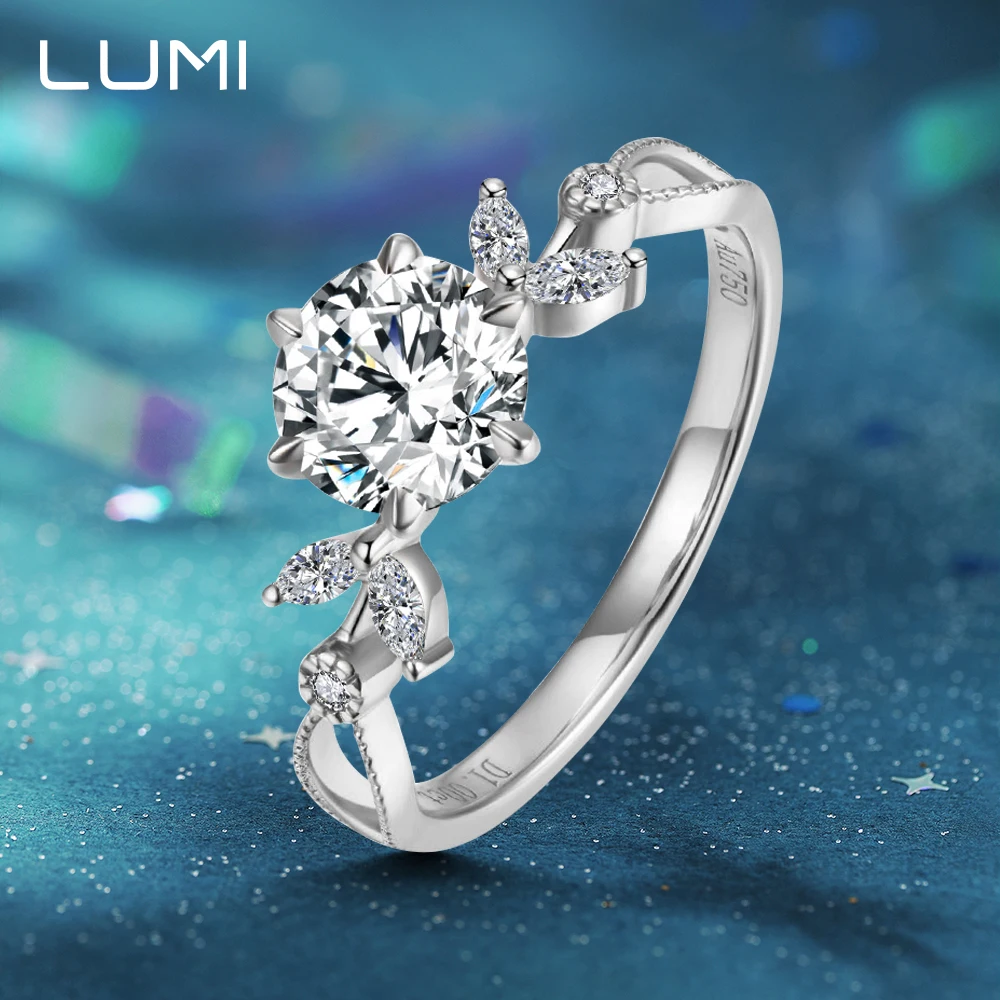 

1CT Certificated Moissanite Olive Branch Ring for Lady - Hypoallergenic 925 Sterling Silver Wedding Band Fine Jewely