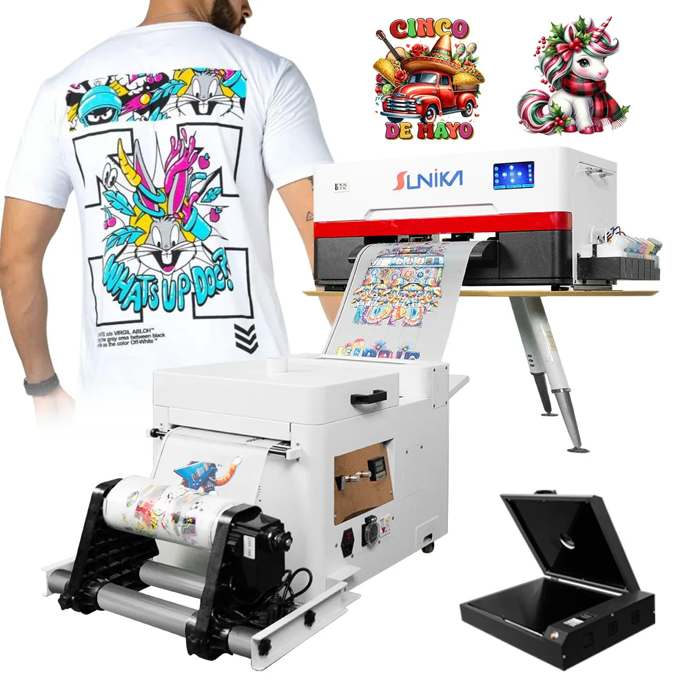 MSSunika سعر تنافسي نموذج سطح المكتب مباشرة لتجفيف الأفلام 12 بوصة طابعة DTF الرقمية آلة Dtg لملابس تي شيرت