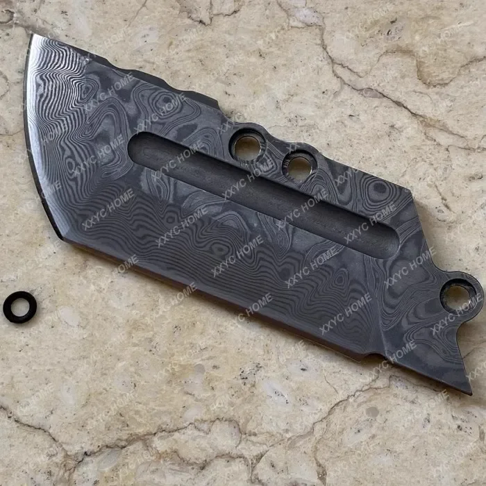 1 Piece DIY Damascus Practice Blade for Moyeworks training knife  1 Generation