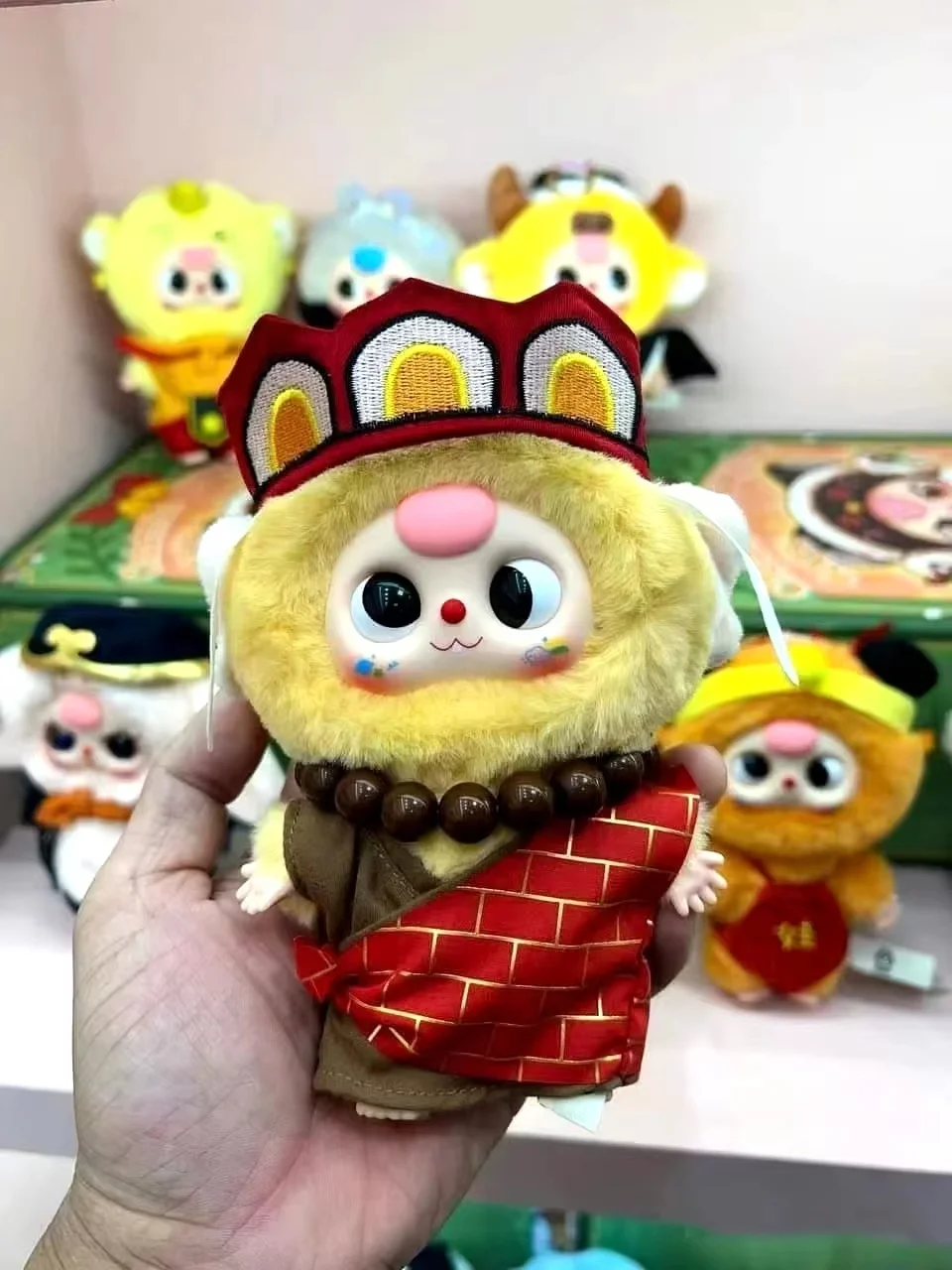 Nieuwe Echte Baby Three Havoc In Heaven Serie Blind Box Action Figure Trendy Mode Speelgoed Cartoon Model Poppen Kids Gift