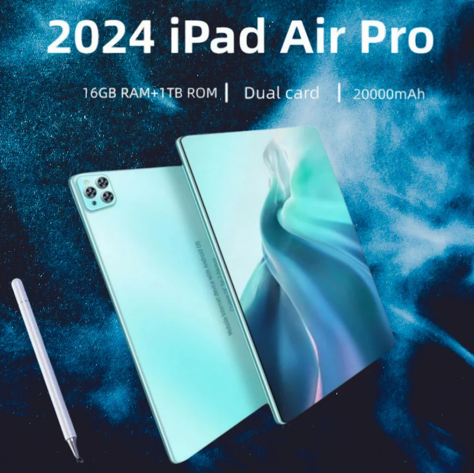 

2025 IPad Air Pro Tablet 11-inch 16GB RAM 1TB ROM Android 13 snapdragon 870 Bluetooth 5.0 5G Thin and light portable Gift Laptop