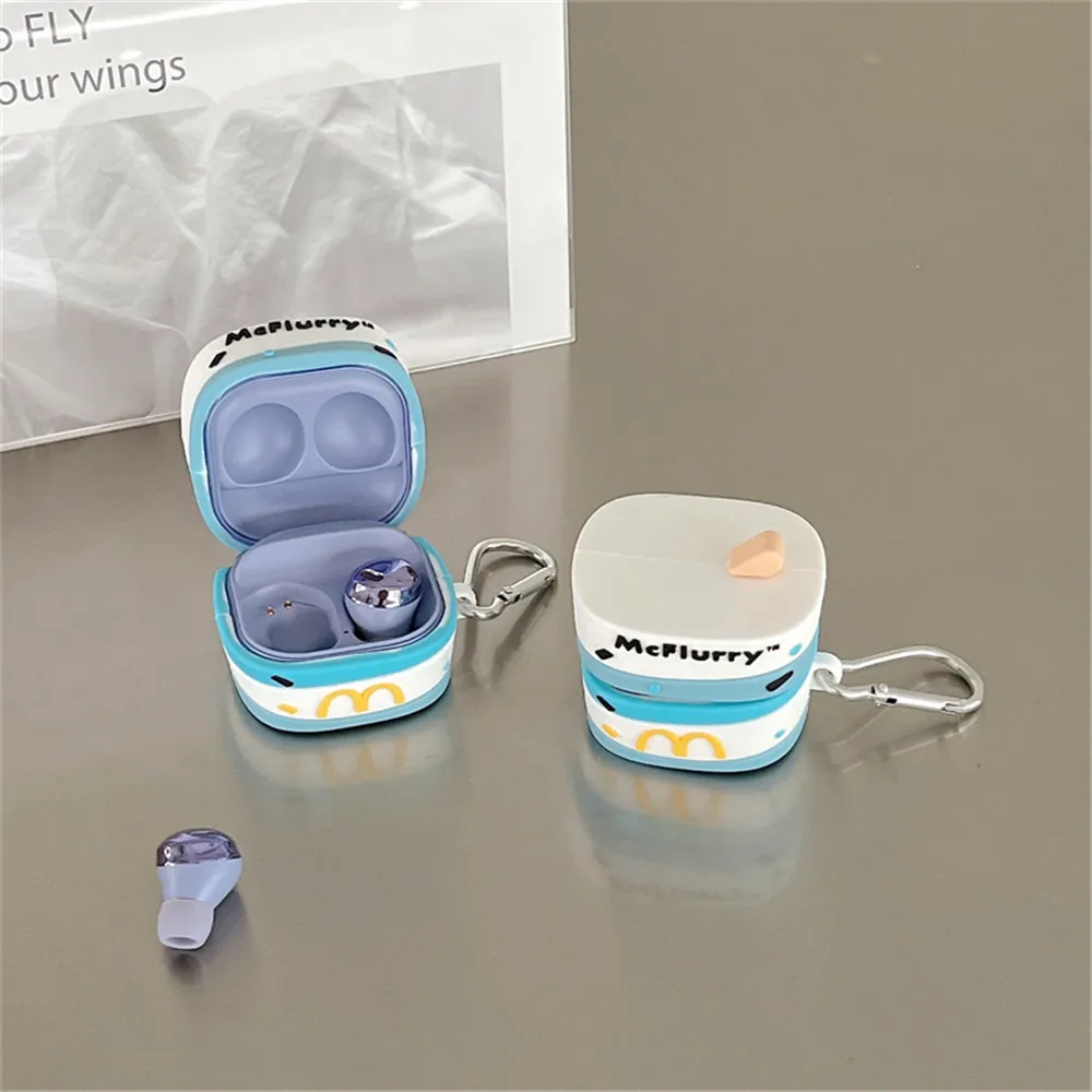 Creative Ice Cream Cases For Samsung Galaxy Buds 2 Live Pro 2 Earphone Cases Silicone Protective Cover  For Samsung Buds Headset