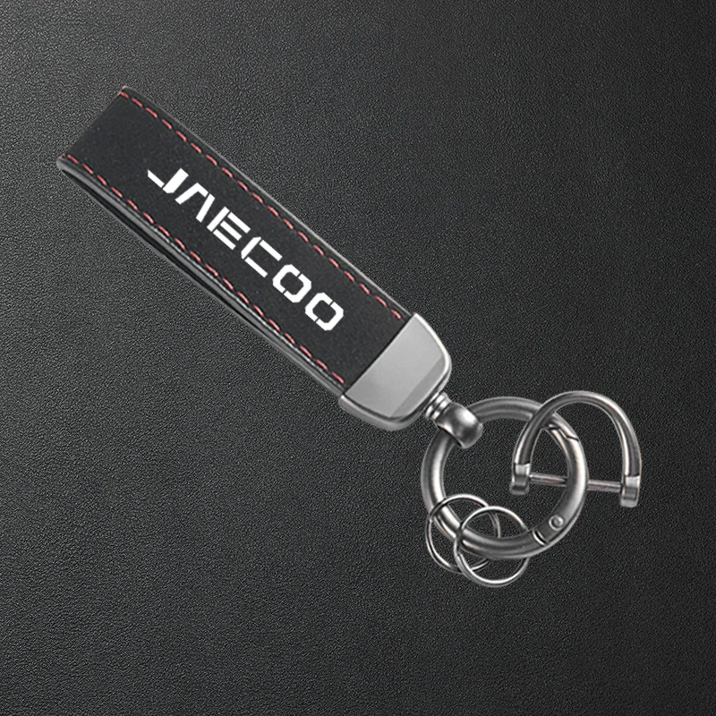 For CHERY JAECOO J7 PHEV JAECOO J8 J5 EV Car Keyring High-Grade Leather Suede Keychain Accessories