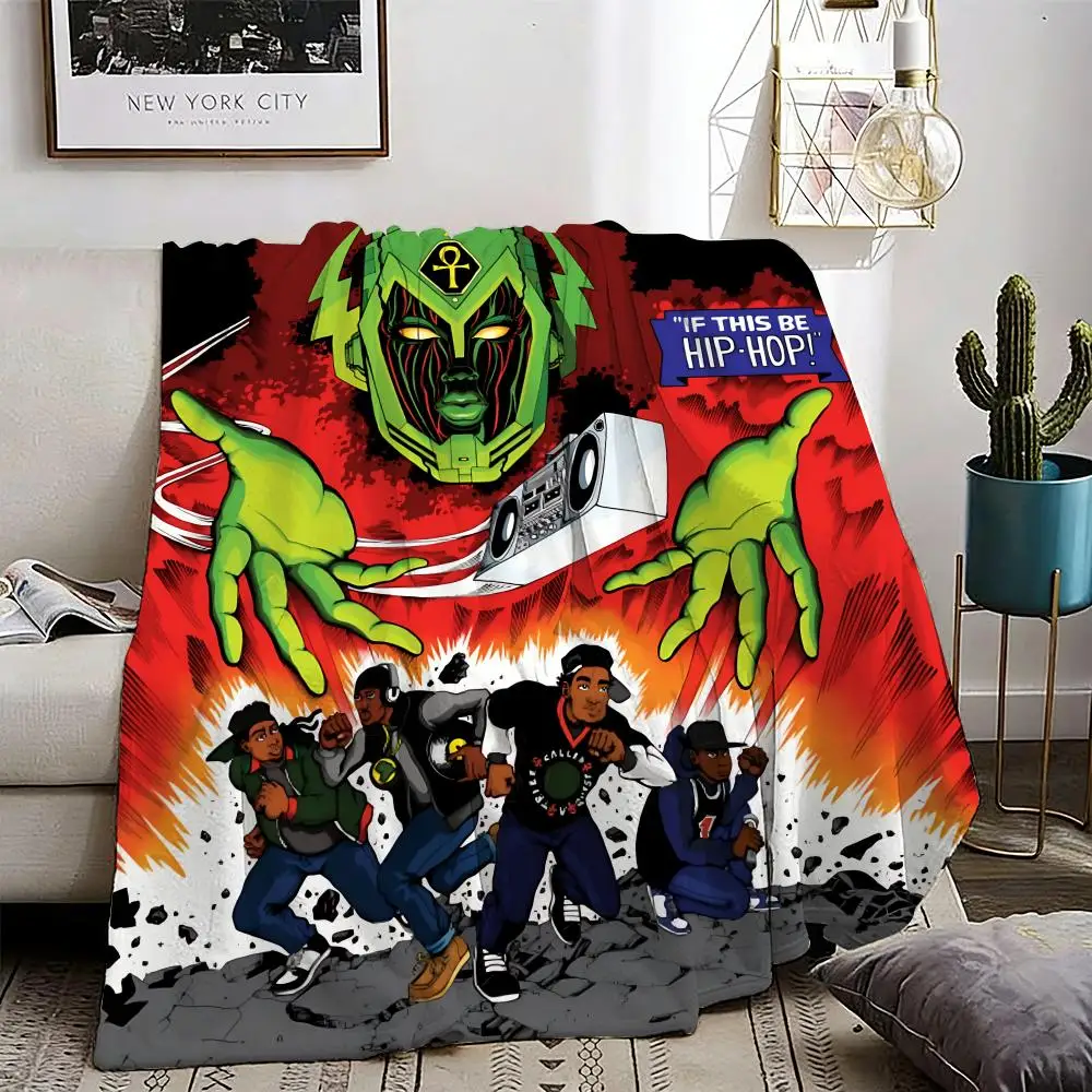 Band A Tribe Called Quest Album Throw Lightweight 240g Flannel Blanket Soft Skin-friendly for Summer Cooling