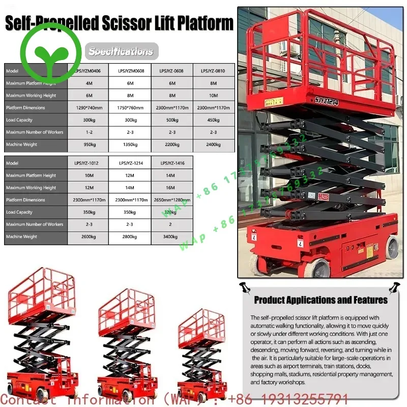 【Best-selling】Factory direct supply folding electric scaffold platform lift hydraulic scissor lift movable high altitude