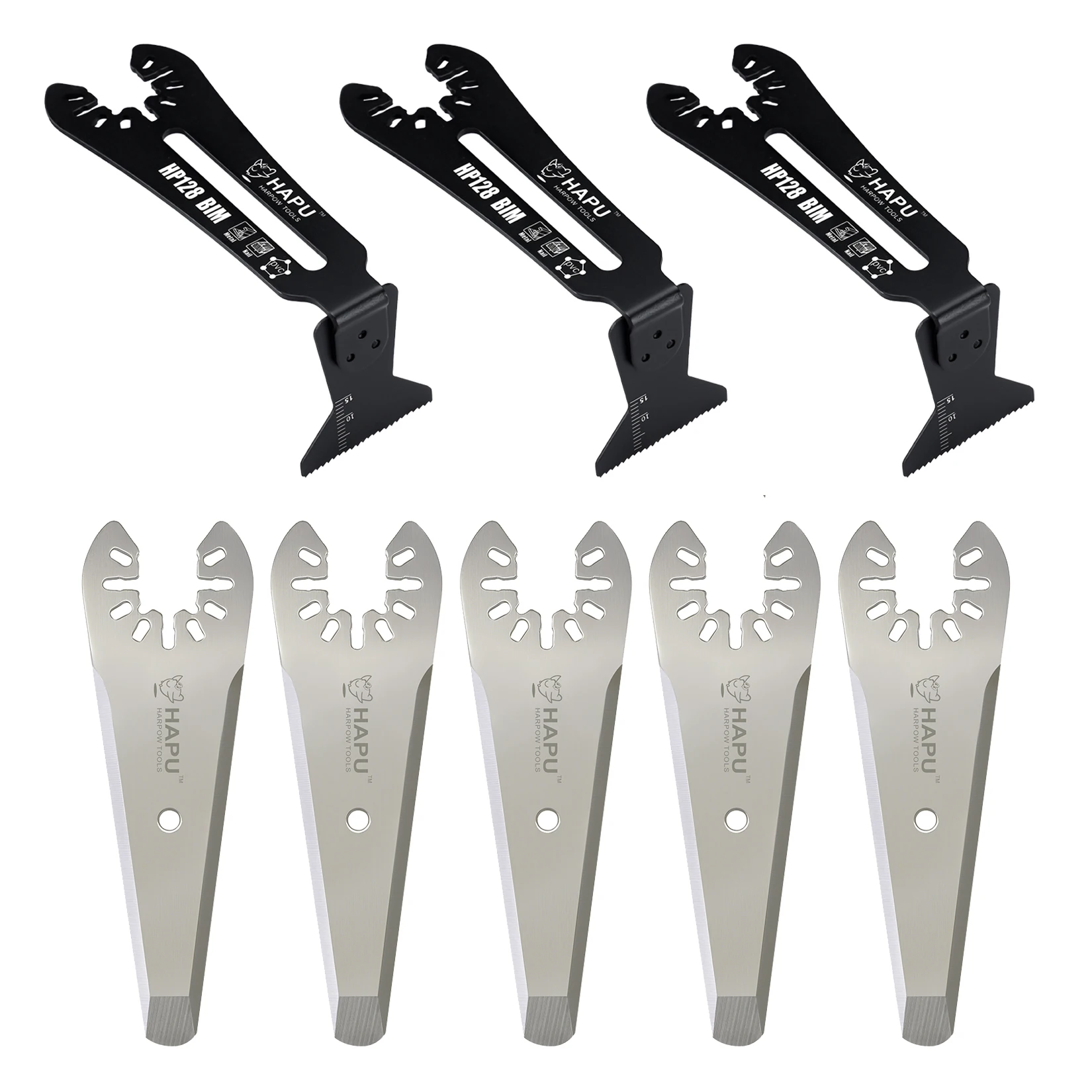 HAPU 90°Angle Bi-Metal Oscillating Multi Tool Blades and Oscillating Scraper Cutting Blade for Caulk Adhesive Sealant Removal