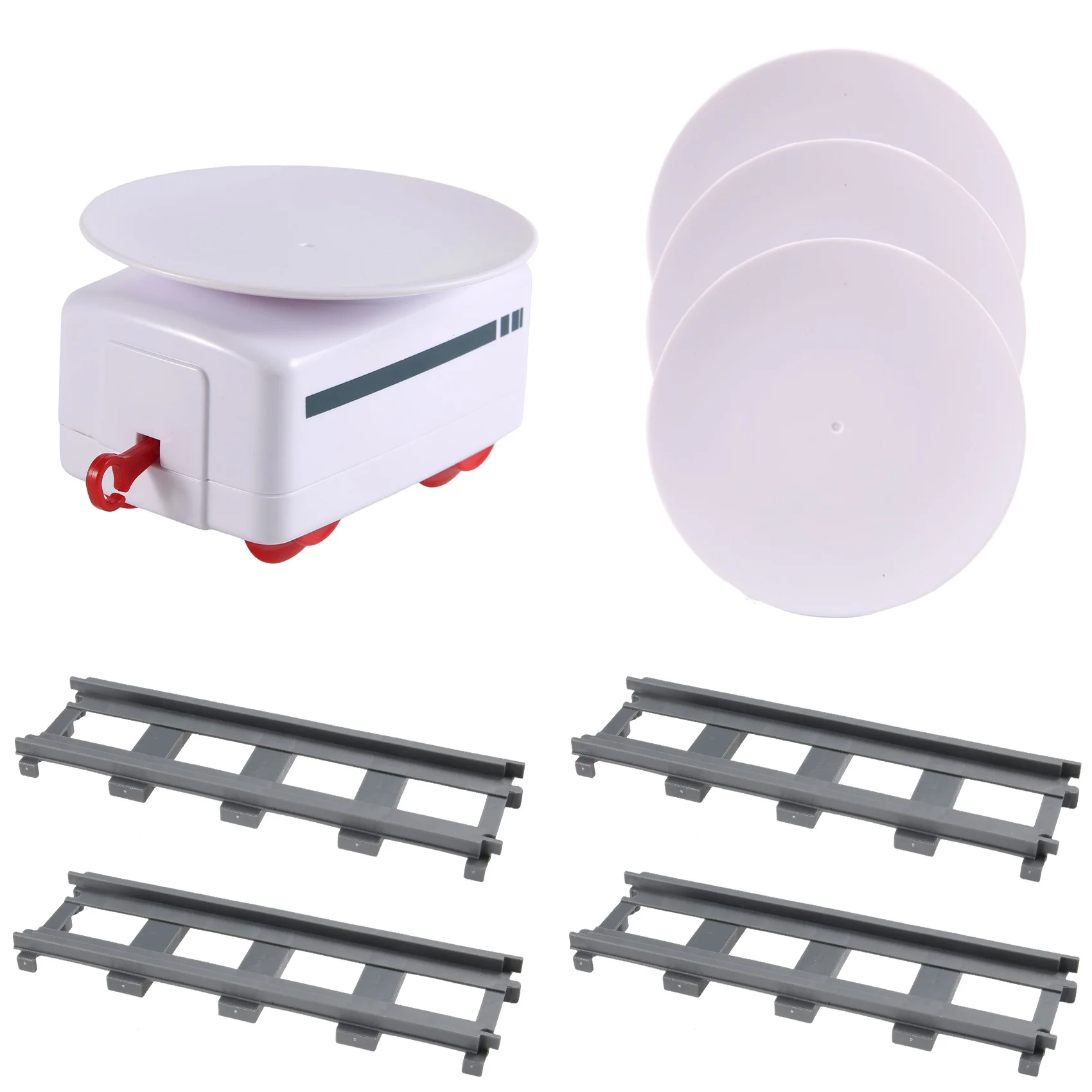 ELEG-Sushi Train Rotary Sushi Toy Track Conveyor Belt Rotating Table Kid Food Train Set DIY Sushi Making Family Sushi Party