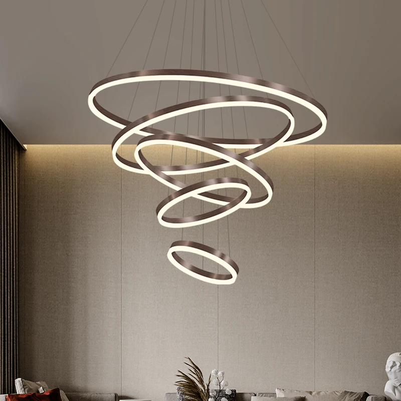 モダンな階段シャンデリアペンダントライト屋内照明天井ランプ吊り下げライトledシャンデリアリビングルーム用屋内照明