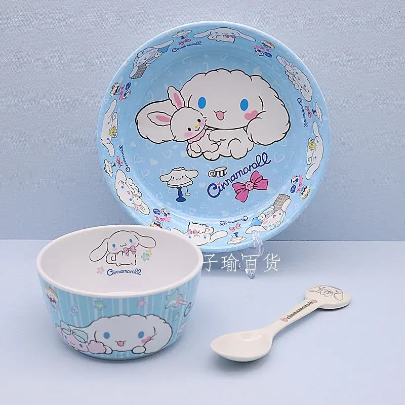 

Sanrio Cinnamoroll chopsticks set cute anti-scalding household tableware children's high-value cartoon anti-fall bowl gifts