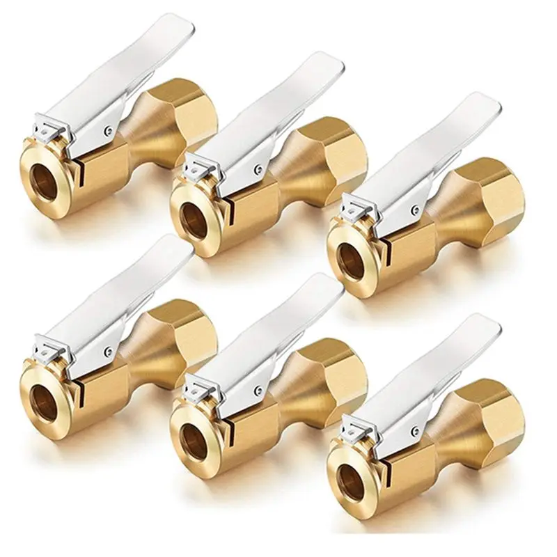 

A84X-30 штук латунных прямых воздушных насадок с зажимом для шиномонтажного инструмента, манометра и компрессора