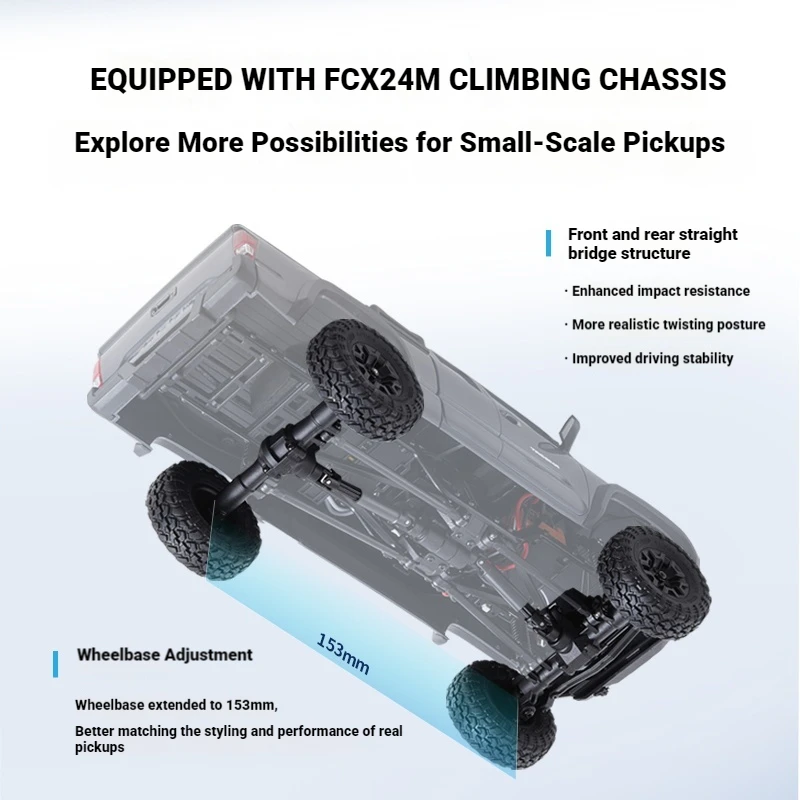 FMS تاكوما محاكاة 1/24 FCX24M متناسب عالية منخفضة السرعة التحكم عن بعد مركبة RC على الطرق الوعرة سيارة تسلق سيارات لعبة