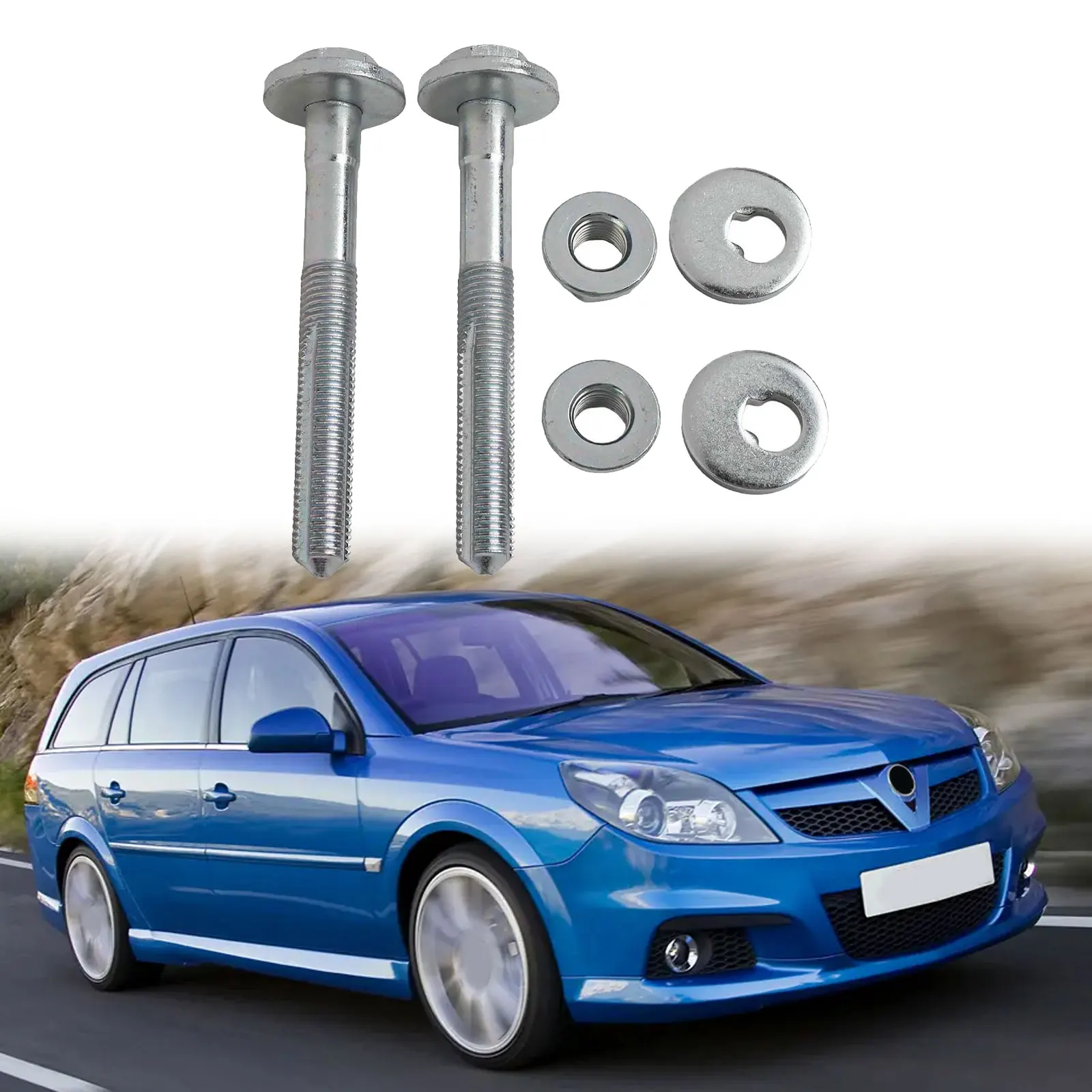 

Комплект из 2 шт.: Болты-гайки для регулировки развала, прямая замена, металлический материал, номер оригинальной детали 11094488, как показано, для обслуживания автомобилей