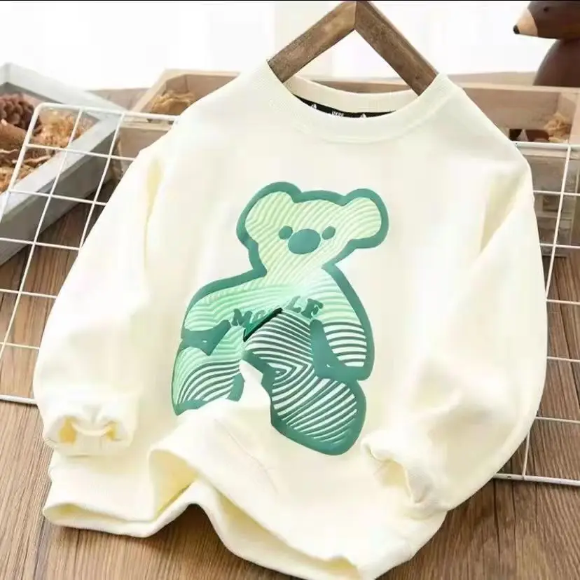 Boys' round Neck Sweater Autumn Clothing 2022 Spring and Top Bottoming Shirt Children and Teens' Sweater