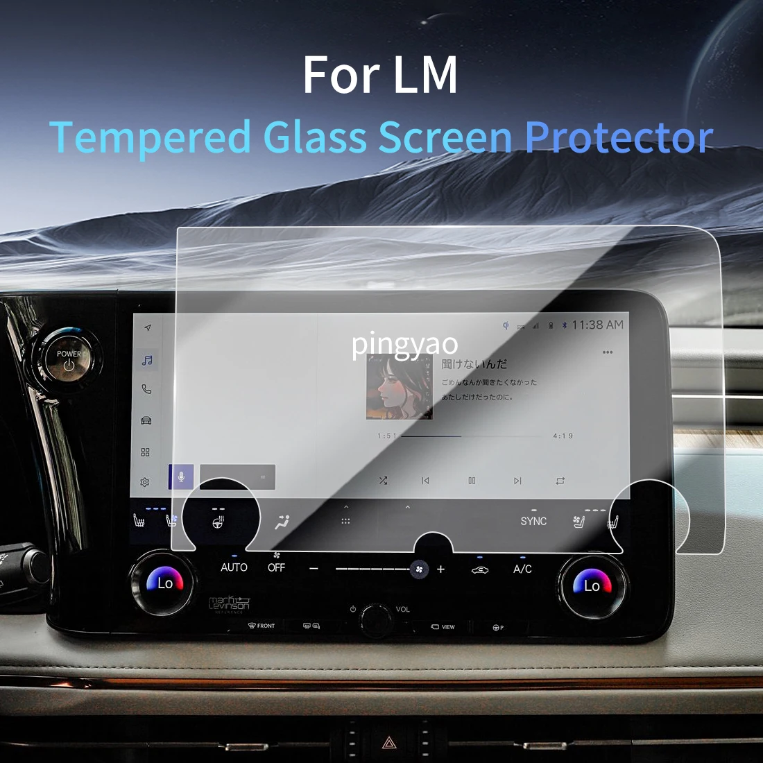 

Car Sticker Screen Protector Navigation Display Tempered Glass Protective Film Car Vehicle For25 LEXUS LM