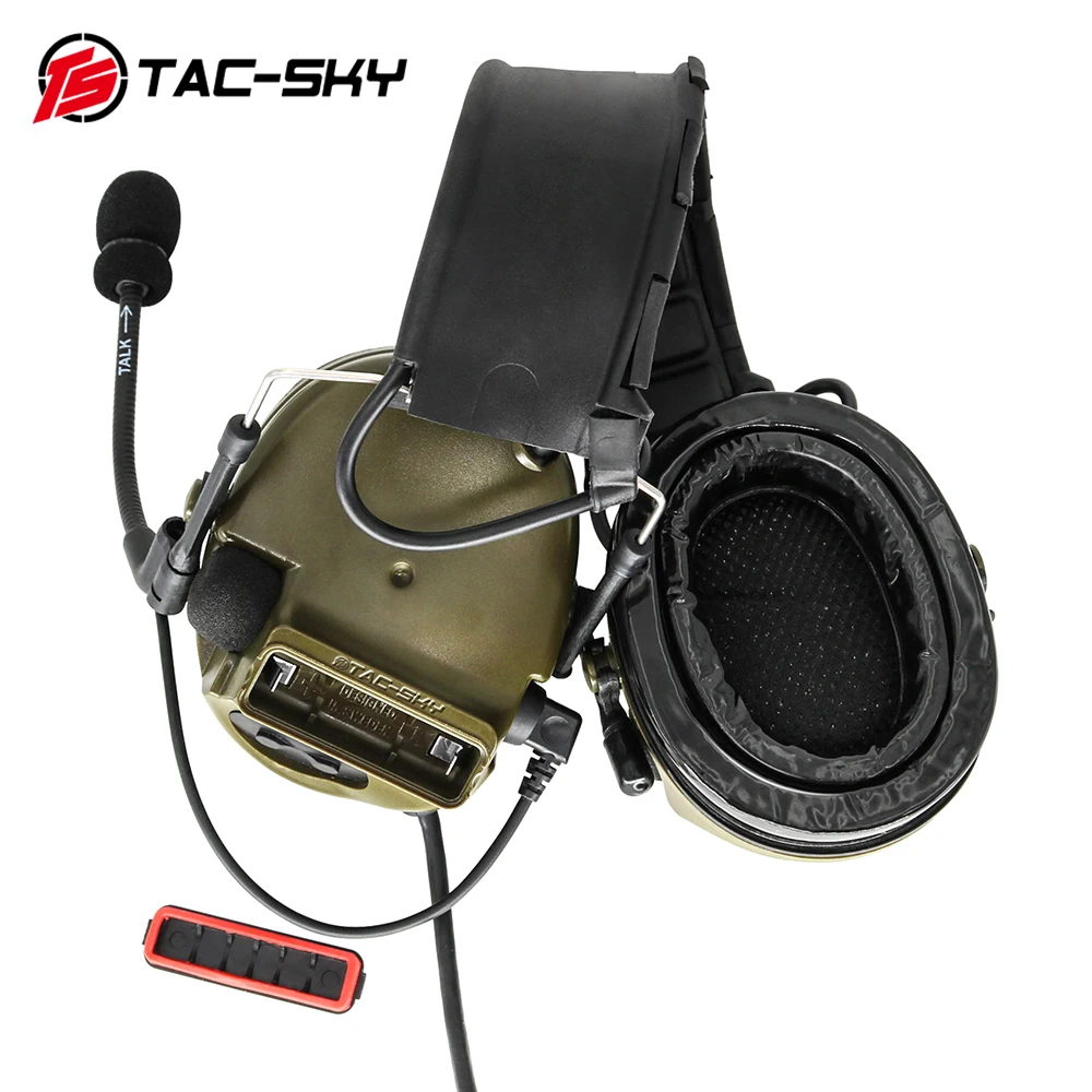 TS TAC-SKY COMTA III Tactical c3 Headset with kenwood Plug PTT Adapter Compatible with Baofeng UV82 UV5R Walkie Talkie