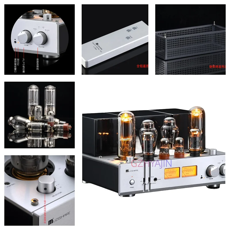 NEWest MUZISHARE X11 6L6 Push 845  28W+28W Class A Vacuum Tube Power Amplifier HIFI Power Amplifier