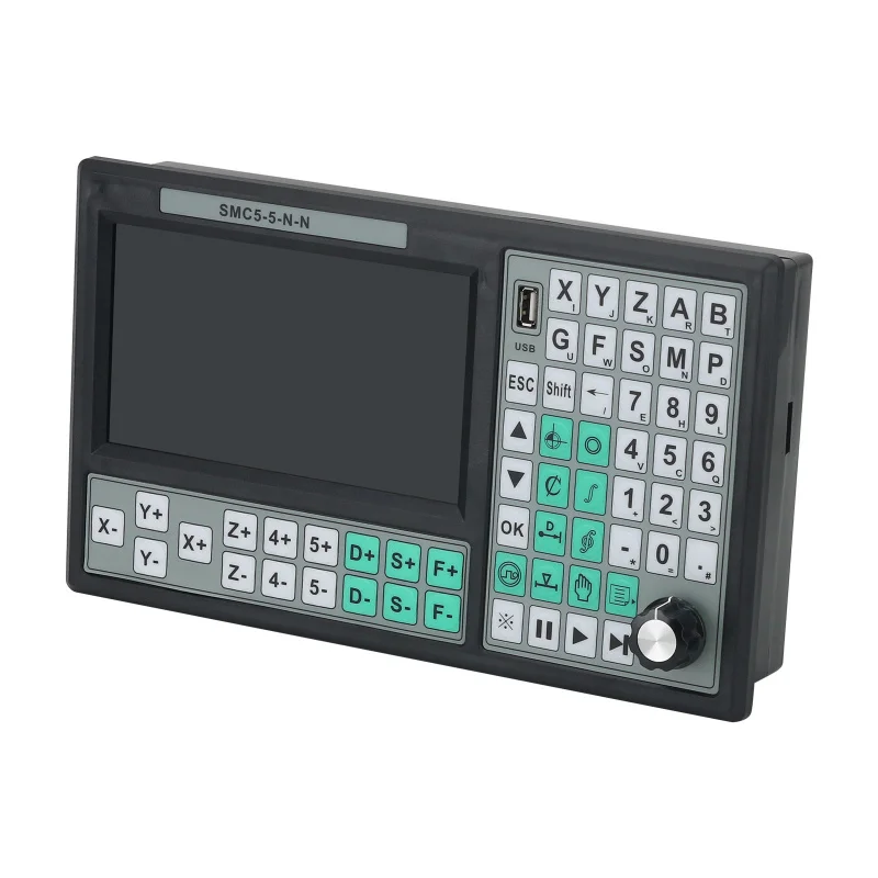 CNC SMC5-5-N-N 5-osiowy RTCP Offline Kontroler USB 500 kHz G-Code 7-calowy duży ekran 6-osiowe koło ręczne zastępuje Mach3 Cyclmotion