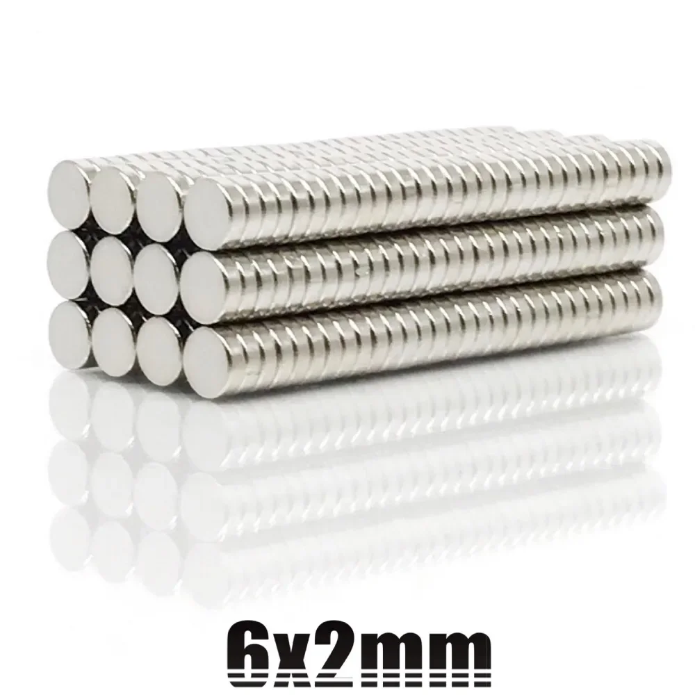 1000/2000Pcs 6x2 Mini Small circular Magnets strong 6mmx2mm Fridge N35 Neodymium Magnet disc 6x2mm Permanent NdFeB Magnets 6*2