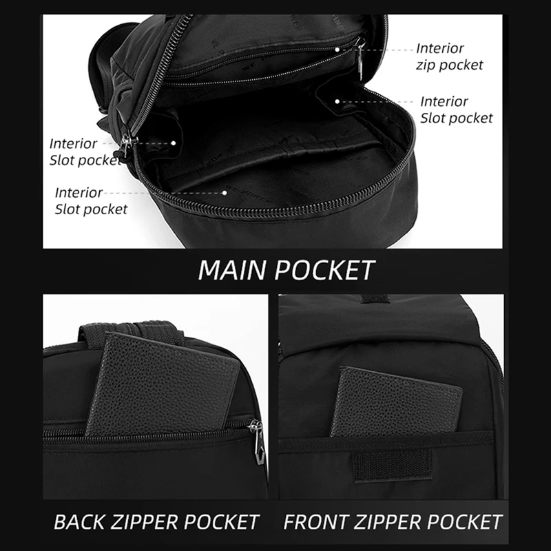 رجال الأعمال رسول حقيبة كتف موضة عادية حقيبة صدر للرجال متعددة الوظائف التخييم حقيبة يد للسفر الرياضة الذكور المشي لمسافات طويلة على ظهره