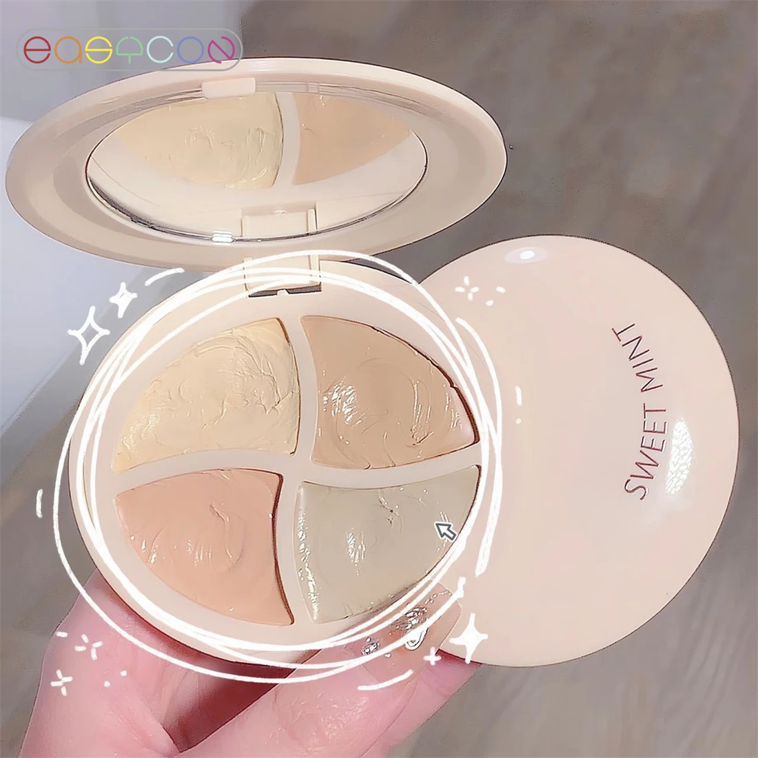 4 Colors Makeup Concealer Palette Waterproof Moisturizing Face Contour Bronzer Make Up Face Foundation Cream Concealer