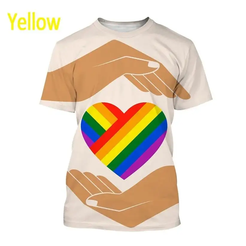 New Rainbow 3d Print Summer Men/Women O-Neck T-shirt Casual Short Sleeve Oversized T Shirt Fashion Tops Trend Unisex Clothing