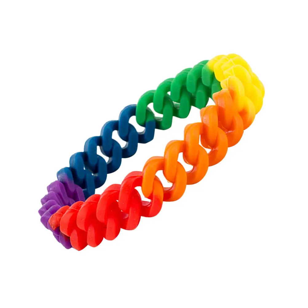 

1pc Color Bracelet Colorful Bracelet Colorful Silicone Bangle For Unisex Fashion Wristband Party Gift Accessory