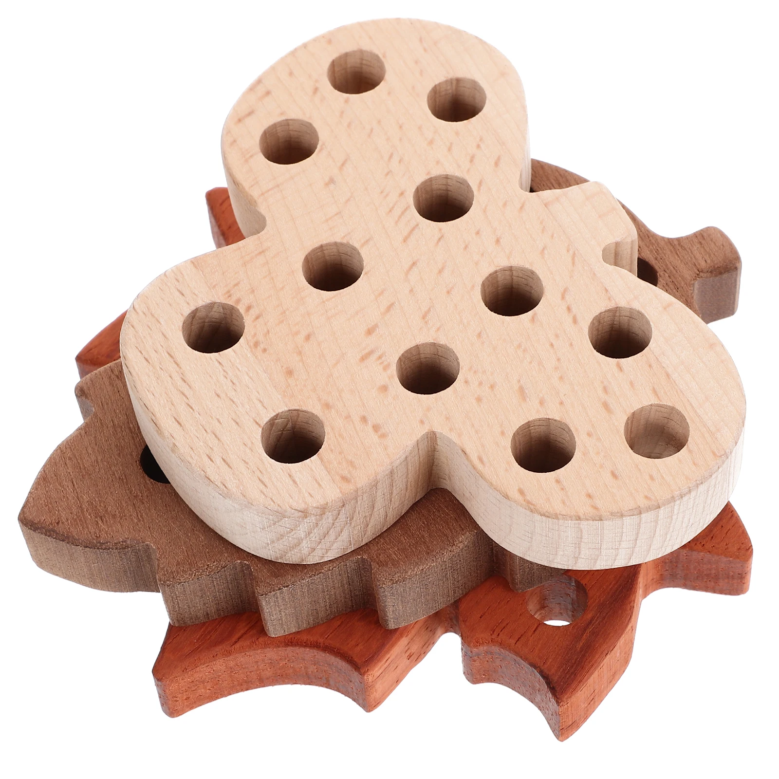 Wooden Threading Toys Lacing Toy for Toddler Early Education Cartoon Animal Shaped Kids Cognitive Development Puzzle Games