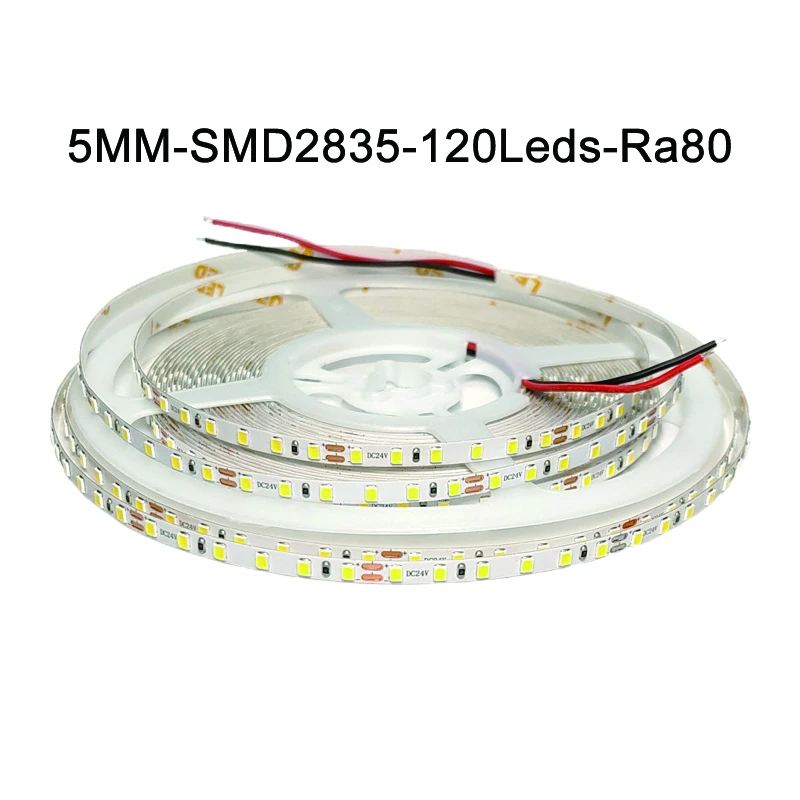 Hohe Helligkeit, 5 m, selbstklebend, SMD2835, 12 V, 24 V, 3 mm, 5 mm, 8 mm, 2835 SMD-LED-Streifen