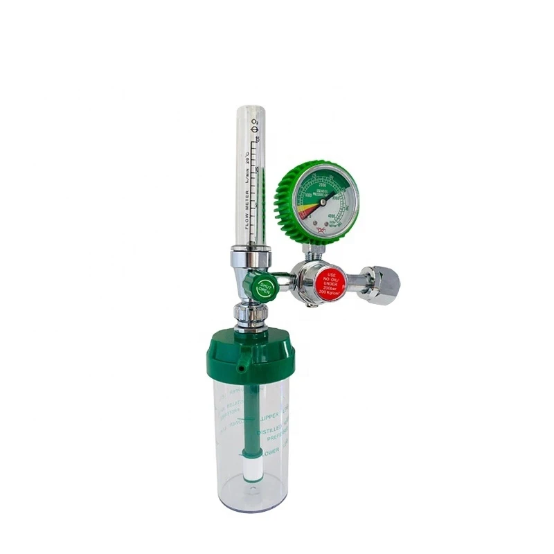 CGA540 Medical Oxygen Gas Pressure Regulator Diaphragm 5/8"BSP with humidifier bottle 4000psi